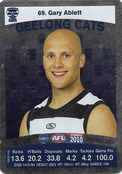 2010 Team Zone AFL Team - Silver #69 Gary Ablett Front